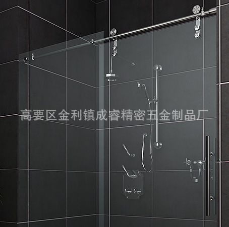 不锈钢304 淋浴房配套 移门套件 淋浴房平移玻璃门配套